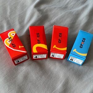 CROCS Red and Blue Jibbitz Charm Boxes